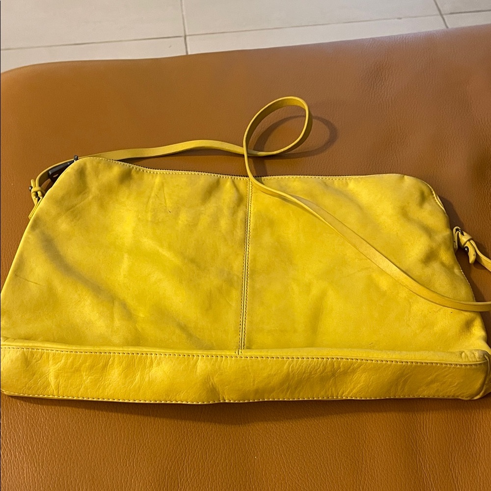 Yellow Leather Women's Bag